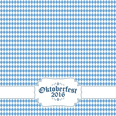 Oktoberfest arka plan mavi-beyaz kareli desenli