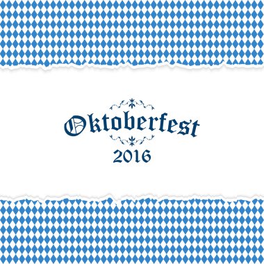 Oktoberfest 2016 arka plan ile yırtık kağıt