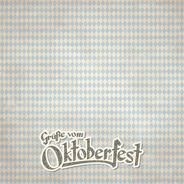 Fond vintage avec motif à carreaux pour Oktoberfest 2016 — Image vectorielle