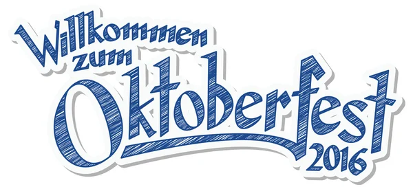 Cabeçalho com texto Oktoberfest 2016 — Vetor de Stock