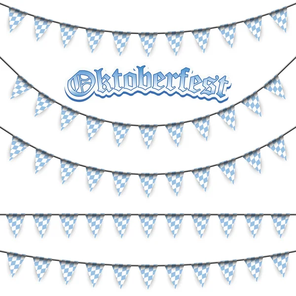 Diferentes guirnaldas Oktoberfest — Vector de stock