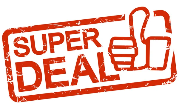 Röd stämpel med texten Super Deal — Stock vektor