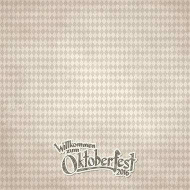 Oktoberfest 2016 için damalı deseni ile antika arka plan