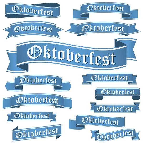 Raccolta di diversi banner Oktoberfest — Vettoriale Stock