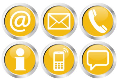 kutsal kişilerin resmi düğme kümesi altı iletişim