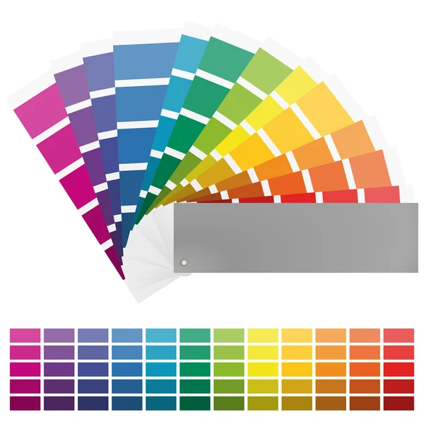 Farbfächer mit zwölf Farben — Stockvektor