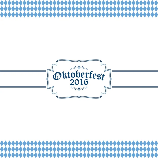 Oktoberfest banner con testo Oktoberfest 2016 — Vettoriale Stock