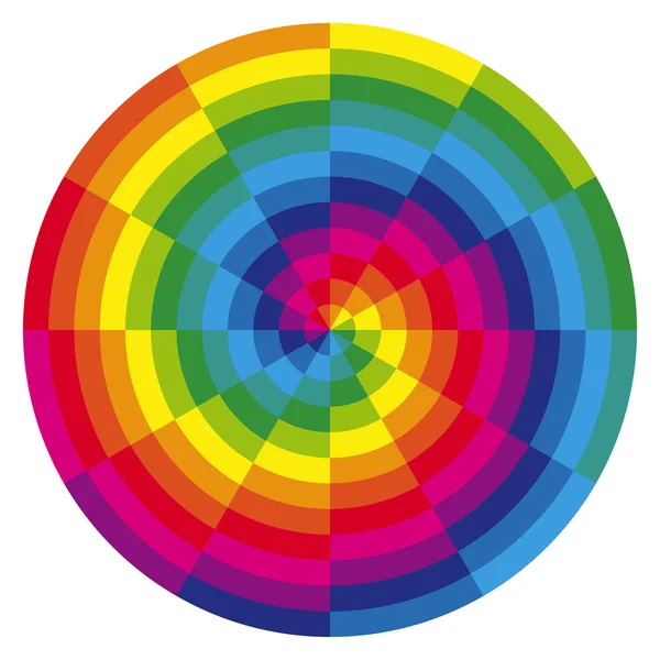 Espiral de cores com cores sobrepostas — Vetor de Stock