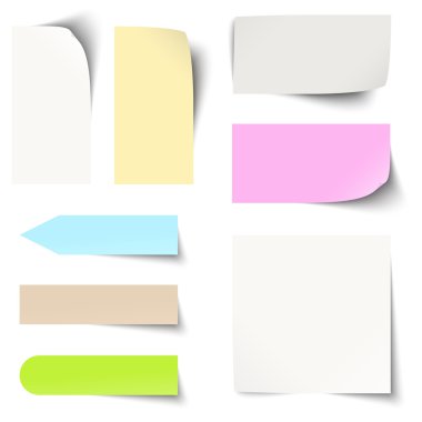 renkli yapışkan notlar koleksiyonu