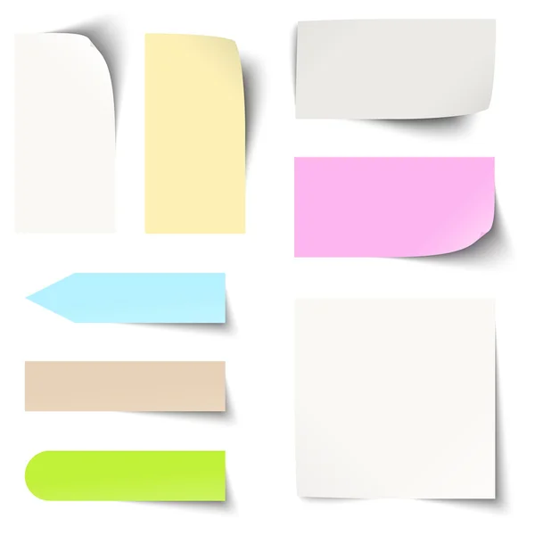 Colored sticky notes collection — Stock Vector