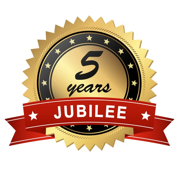 Jubileum medaillon - 5 jaar — Stockvector