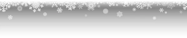 Epsベクトルファイル上面に雪のフレーク雪と銀色のパノラマの背景の抽象的な秋 — ストックベクタ