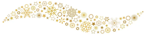 Christmas Snow Star Wave — Stock Vector