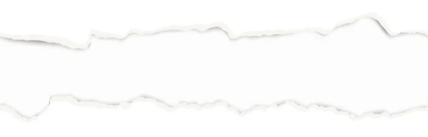 Oberer Und Unterer Teil Des Aufgerissenen Papiers Weiß Gefärbt — Stockvektor