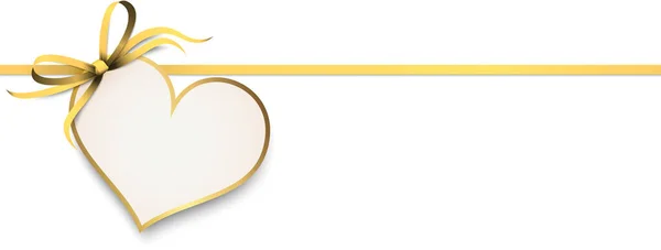 Eps Illustrazione Vettoriale Fiocco Nastro Color Oro Fascia Regalo Forma — Vettoriale Stock
