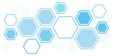 Büyük çözüm fikirleri için mavi renkli altıgen işbirliğinin veya takım çalışması sürecinin vektör illüstrasyonunu yapar