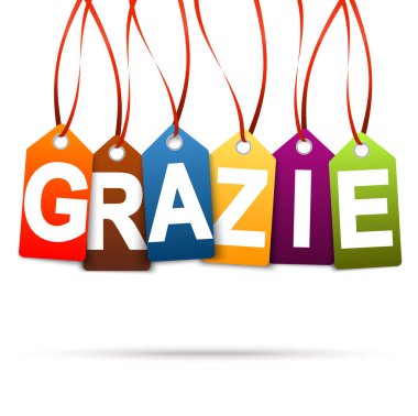 Beyaz arkaplanda izole edilmiş renkli asma etiketlerinin EPS 10 vektör illüstrasyonu 