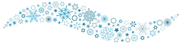 Vánoční Sněhová Hvězda Vlna — Stockový vektor