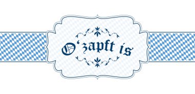 Oktoberfest afiş metin o'zapft ile