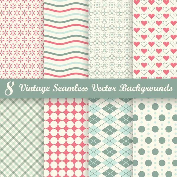 Collection milieux vintage sans couture — Image vectorielle