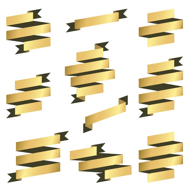 Kolekce zlatých nápisy — Stockový vektor