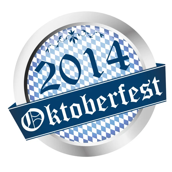 Oktoberfest 2014 düğme — Stok Vektör