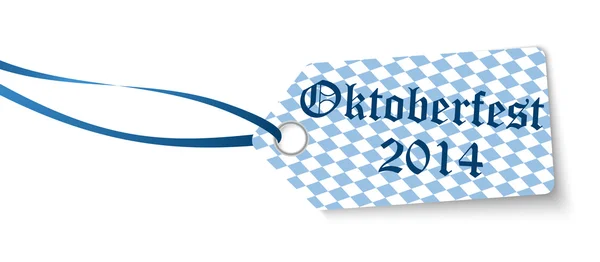 Hangtag com texto Oktoberfest 2014 — Vetor de Stock