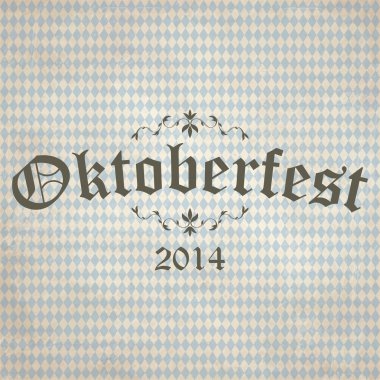 Damalı deseni ve oktoberfest 20 eski antika arka plan
