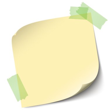 Dikkat, kağıt yapışkanlı şerit ile