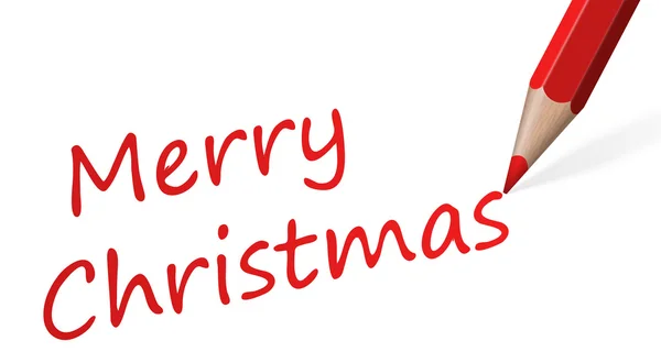 Red pen with text " Merry Christmas " — Stock Vector