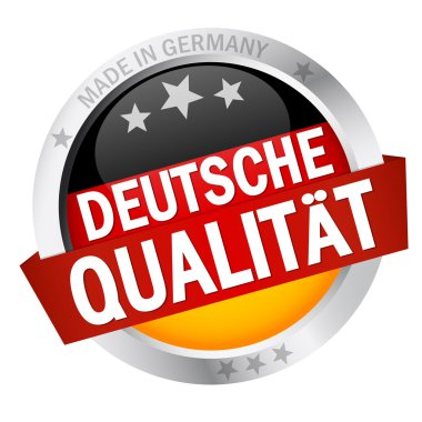 Button with Banner DEUTSCHE QUALITÄT