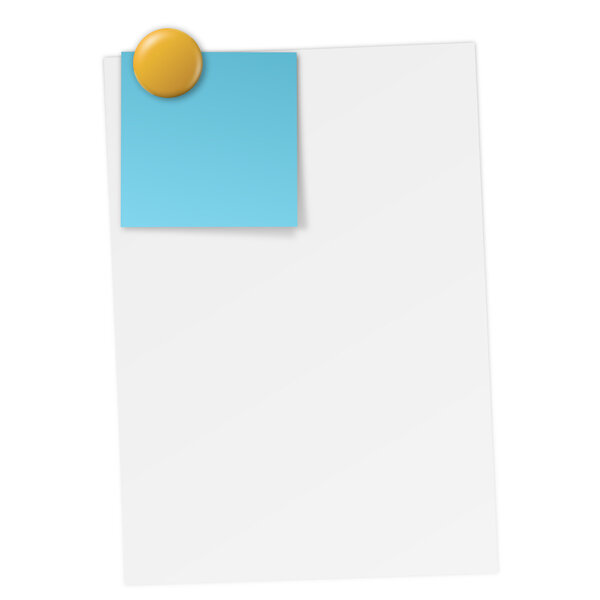 White paper with notes and magnet