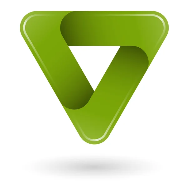 Üzleti tervezés háromszög zöld — Stock Vector