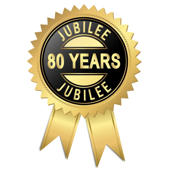 Jubilee - 80 years — Stock Vector