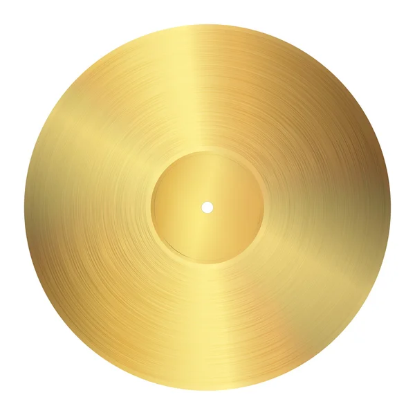 Disque vinyle doré — Image vectorielle