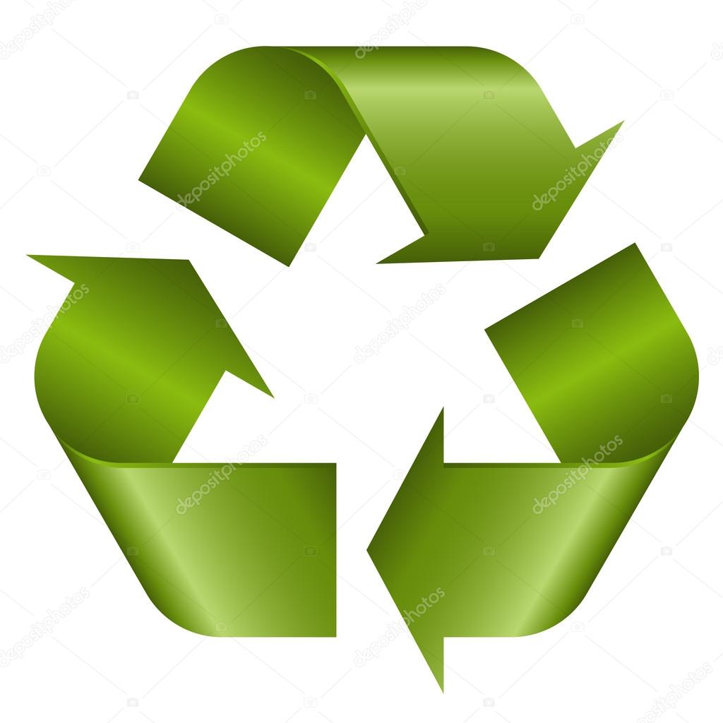 Recycling symbol green
