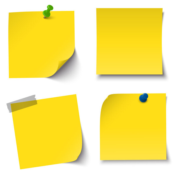 коллекция цветных липких бумаг
