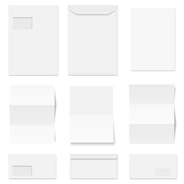 envelopes and writing paper clipart