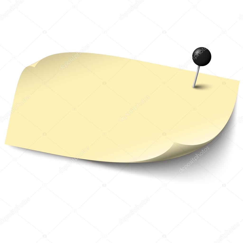 empty paper with pin