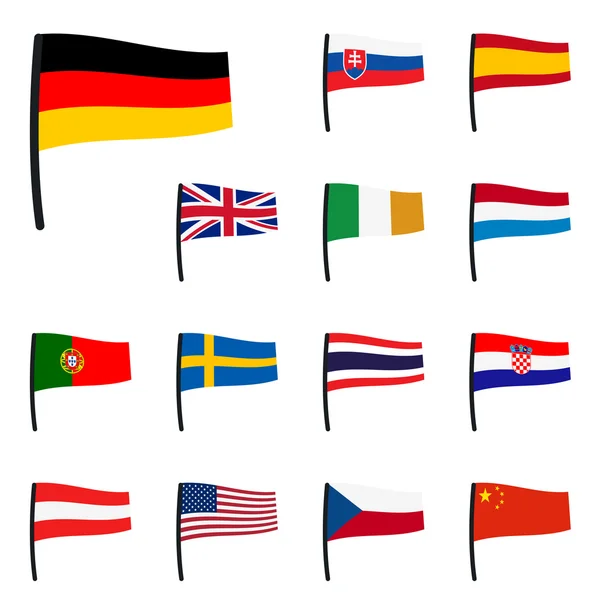 Collection of flags — Stock Vector