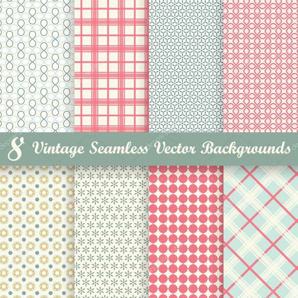 Collection seamless vintage backgrounds