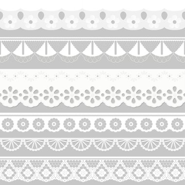 collection seamless ribbons - festoons clipart