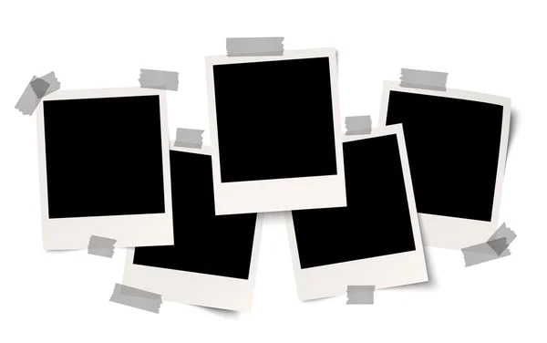 Prázdné Polaroidy s lepící páskou — Stockový vektor