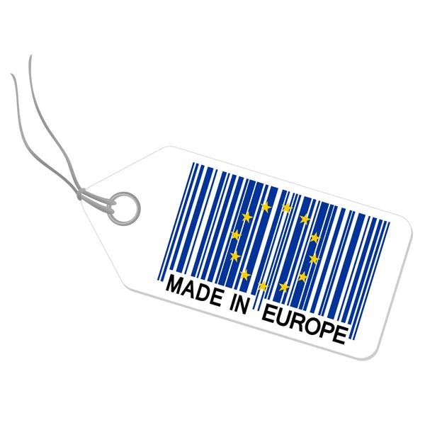 Hangtag with MADE IN EUROPE — Stock Vector