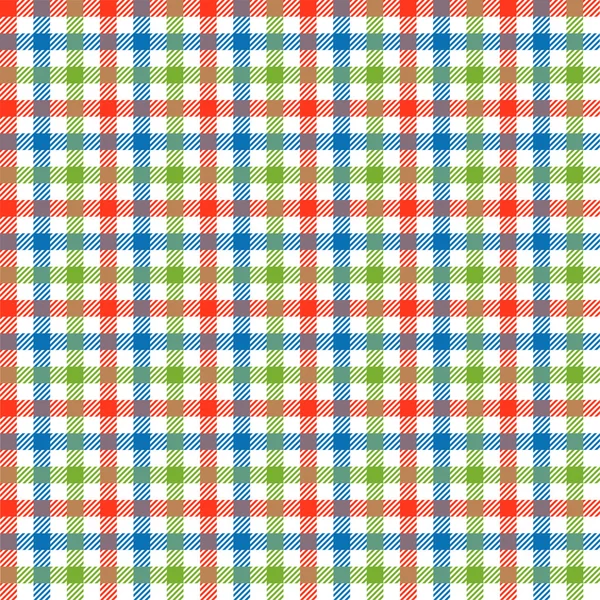 Padrão de toalhas de mesa xadrez colorido - infinitamente — Vetor de Stock
