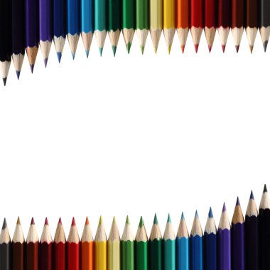 kopya alanı ile renkli kalemler