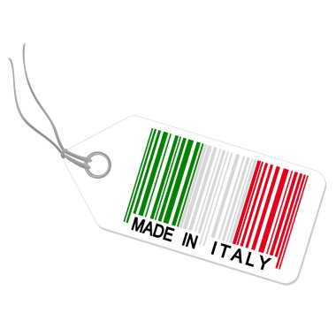 Hangtag with MADE IN ITALY clipart