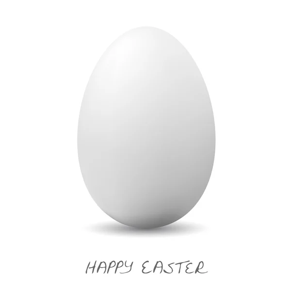 Счастливая Пасха - белое яйцо — стоковый вектор
