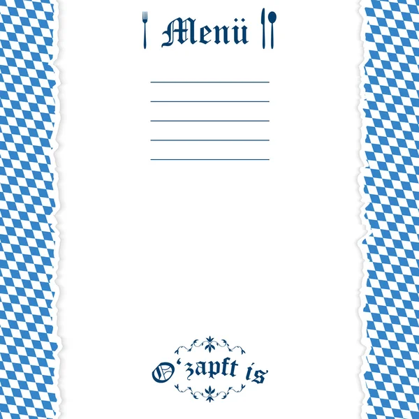 Papier déchiré Oktoberfest fond pour menu — Image vectorielle