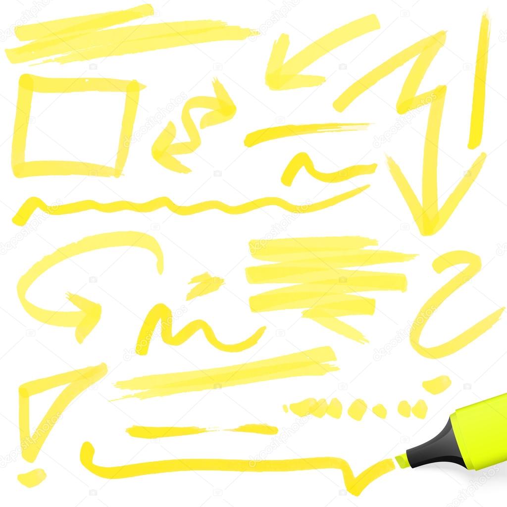 colored highlighter with markings